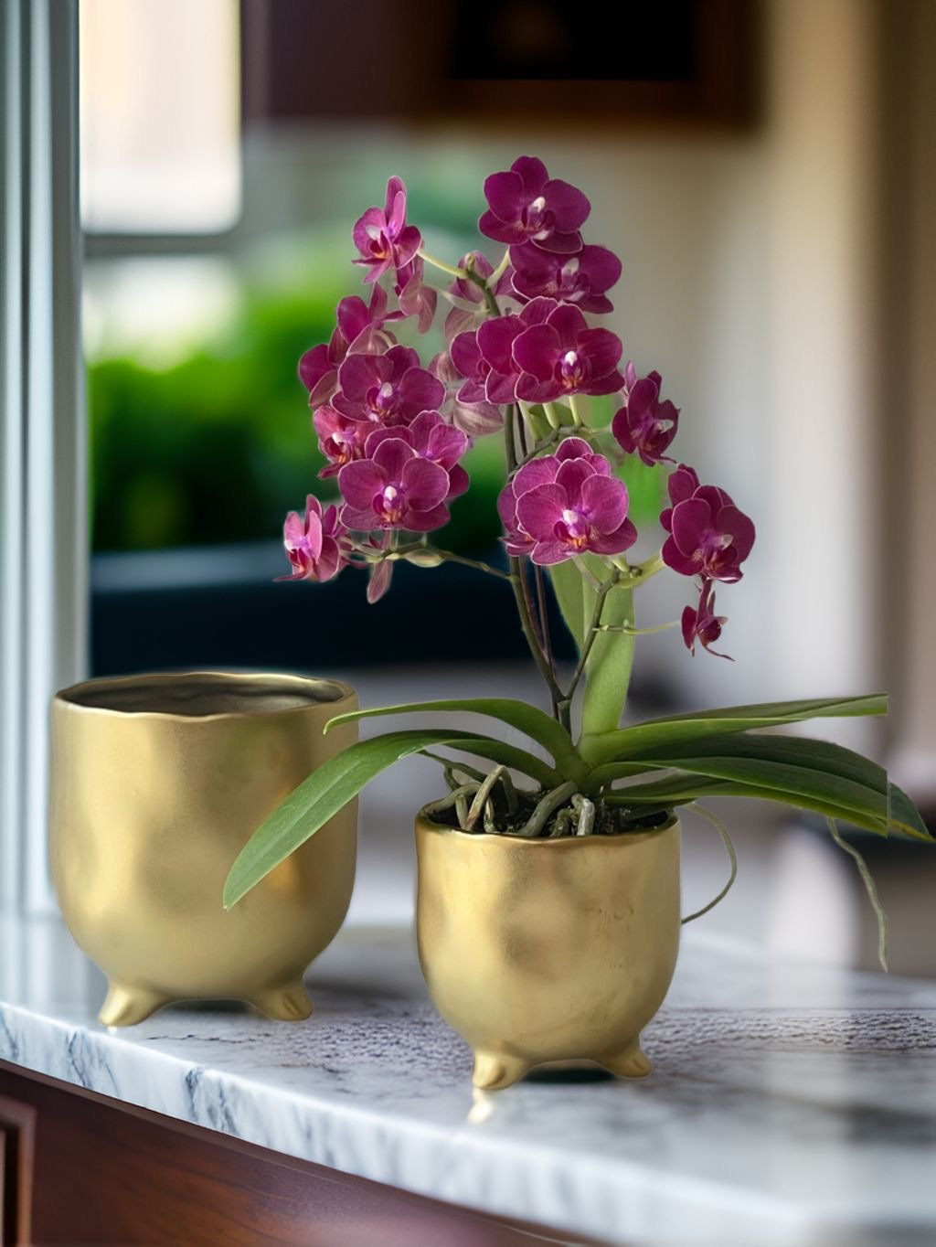 Etched Metallic Planters