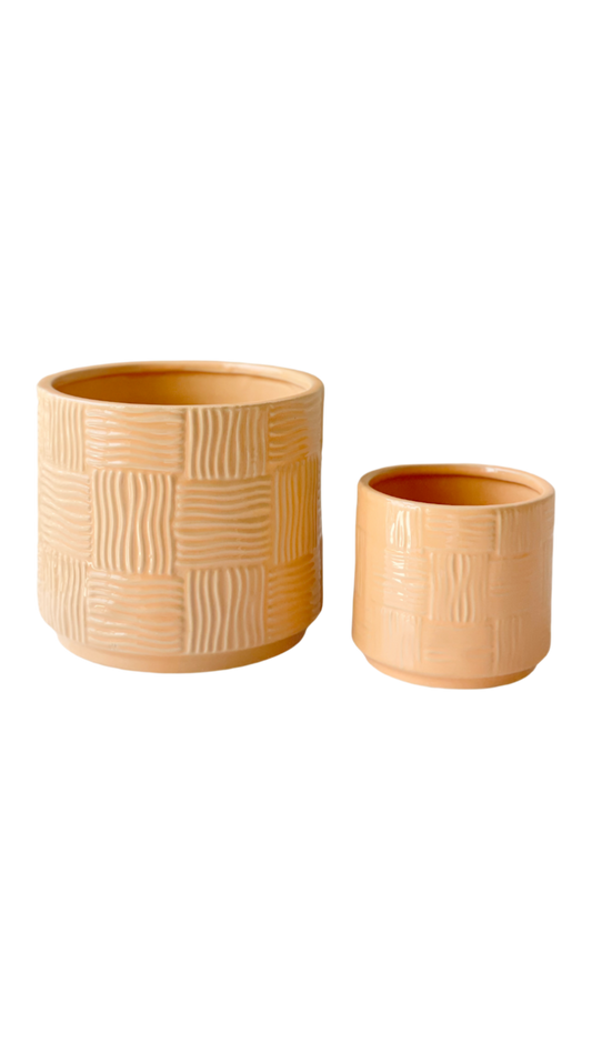 CONTEMPORARY POT ORANGE PEACH