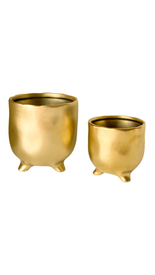 GOLD POT FOOTED